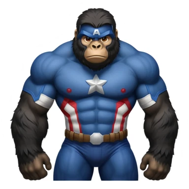 Captain America as a gorilla sticker