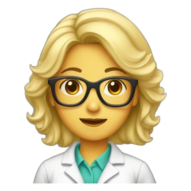 chemist female with glasses sticker