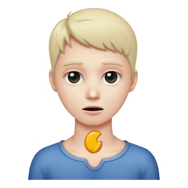 Hole in a person neck  sticker