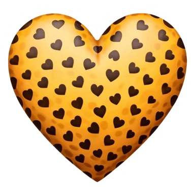 Animal print heart sticker