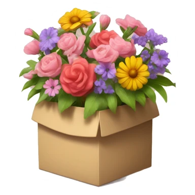 flowers in a hat box latona sticker