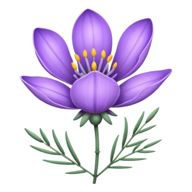 lavender color flower sticker