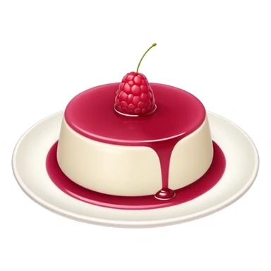 panna cotta on dish sticker