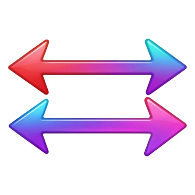color gradient between red and purple glitter arrow right sticker