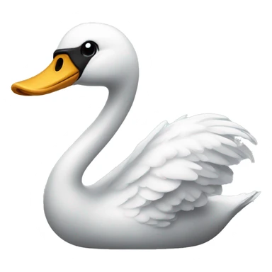Swan with a football sticker