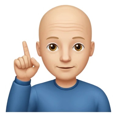 AVATAR DE UM CARECA COM O DEDO LEVANTADO DANDO LEGAL sticker