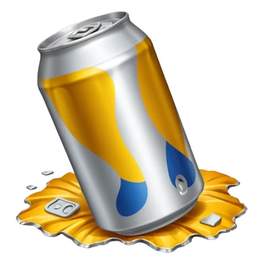beer can lying on the ground sticker
