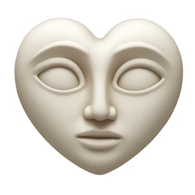 Ancient Greek Heart Sculpture, Off-white sticker