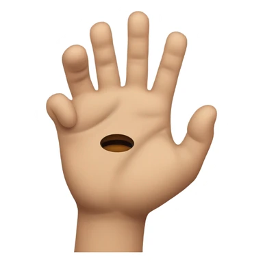 Cara con una mano que dice no sticker