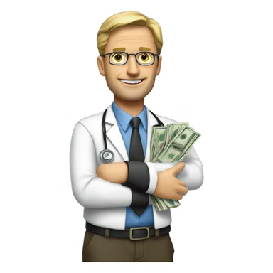 dr eric berg with a stack of money sticker