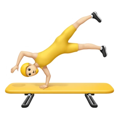 Create an emoji doing calisthenics planche sticker