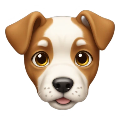 a puppy who doesn't like his food sticker