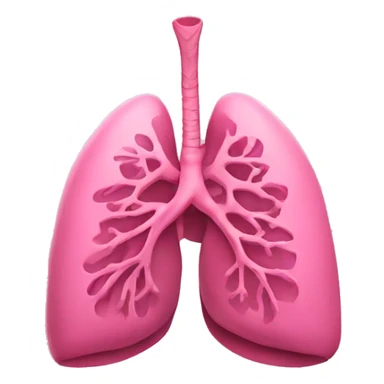 Lung anatomy pink sticker