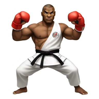 Mike Tyson karate sticker