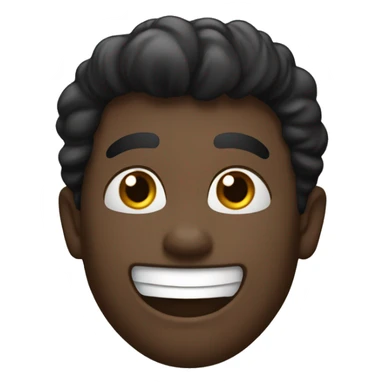 chico negro con pelo negro ruloso sonriendo sticker