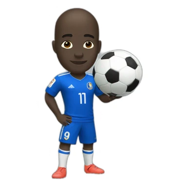 Kanté avec un ballon de foot sticker