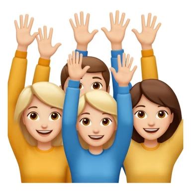 Feliz manos arriba sticker