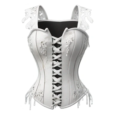Detailed corset top with white paint dripping  sticker