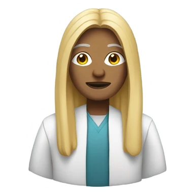 psychologist with robe and long blonde hair sticker