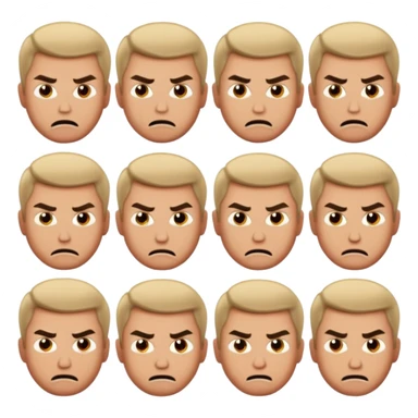 10 Caucasian brothers in bible story with jealous angry faces sticker