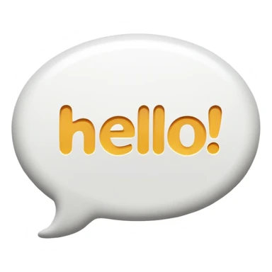 speech bubble with hello sticker