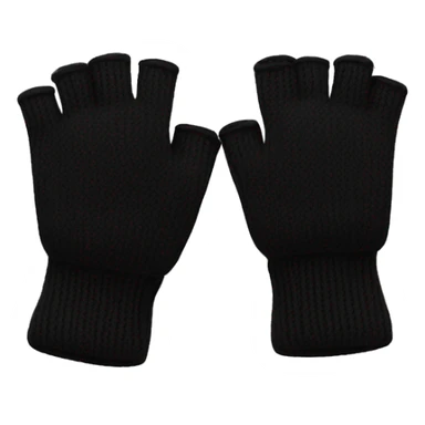Black fingerless gloves sticker
