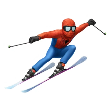 Peter Parker skiing sticker
