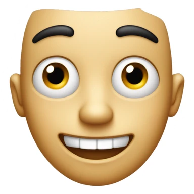 A face with wide eyes, raised eyebrows, and a big open smile expressing excitement or enthusiasm. sticker