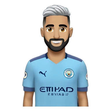 Riyad Mahrez with City  sticker