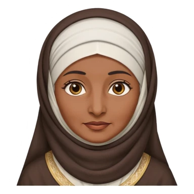 an old emirati women wearing traditional cloths sticker