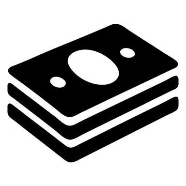 A stack of money sticker