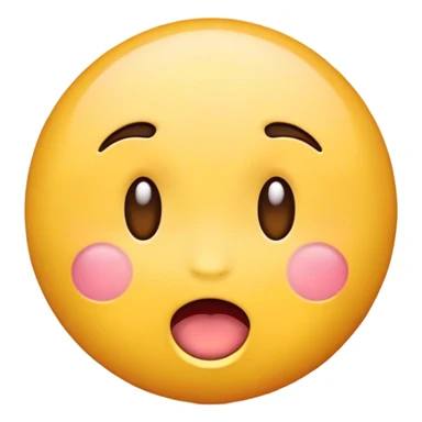 yellow emoji face moaning with blush sticker