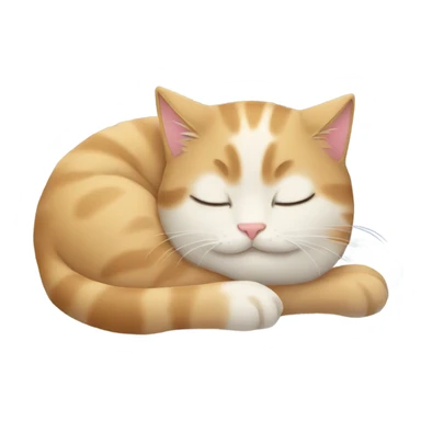 Cat sleeping in the snow sticker