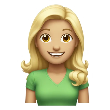 Blonde girl smile sticker