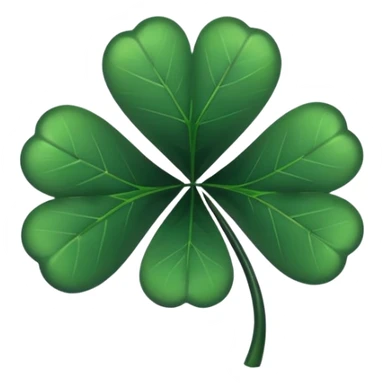 black 5 leaf clover sticker
