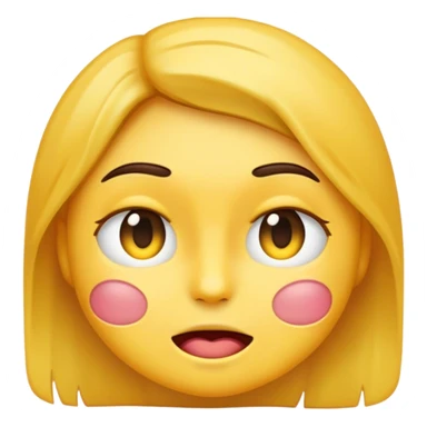 A awkward emoji blushing sticker