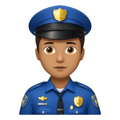 Hair police man sticker