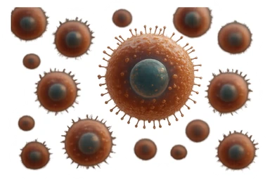 CELLULE DI ORMONI UMANI, IPERREALISTICI 4K, FLUTTUANO IN ARIA sticker