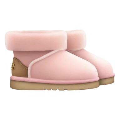 highly detailed light pink ugg slippers  sticker