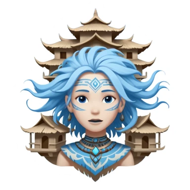 air elemental flying tribe house sticker