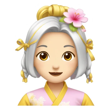 east asian greeting bow  sticker