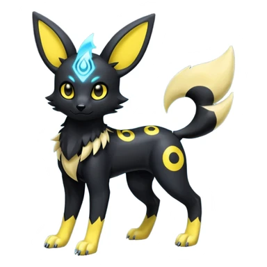 Umbreon-Zeraora-Fakémon-hybrid-creature (full body)  sticker