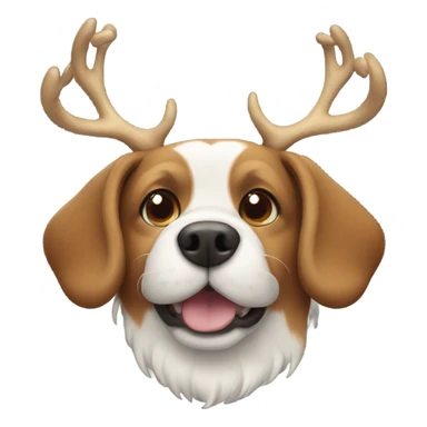 Dog with antlers  sticker