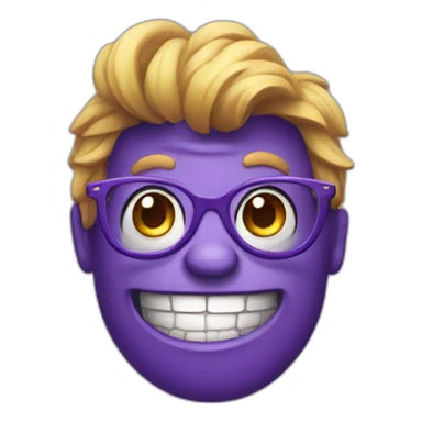 violet confident nerdy monster sticker