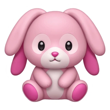 Pink Labubu doll sticker