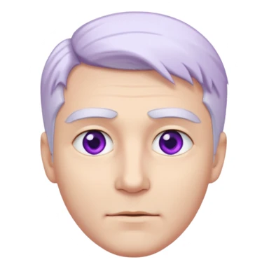 Beyaz uzun ve düz saçları olan,mor göz rengi olan, bembeyaz tenli bir erkek,genç,gözleri hafif çekik ve saçları da teni de bembeyaz olacak,genç olacak,kırışıklığı olmayacak,gözleri çekik ve mor renk olacak,alnında kırışıklık olmayacak,saçı daha beyaz olsun,genç olacak sticker
