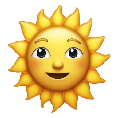 Realistic sun sticker