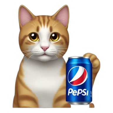 Cat drink pepsi sticker