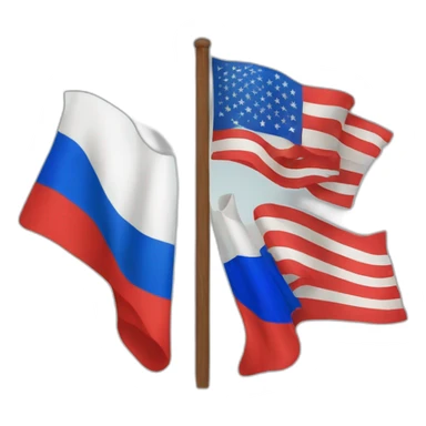 usa and russia sticker