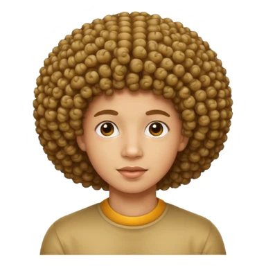 curly afro headed light skin sticker